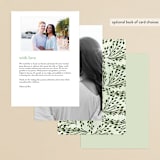 "Fresh Greens" - Menus in Emerald by Susan Moyal - Back of Card Options