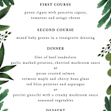 "Fresh Greens" - Menus in Emerald by Susan Moyal - Detail