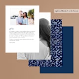 "Semi Formal" - Menus in Navy by Kerry Doyle - Back of Card Options