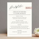 "A Storybook Wedding" - Menus in Blush by Katy Shen - Front