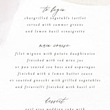 "Sloped" - Menus in Ecru by Everett Paper Goods - Detail