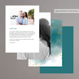 "Ethereal Dust" - Menus in Topaz by Hannah Williams - Back of Card Options