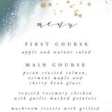 "Ethereal Dust" - Menus in Topaz by Hannah Williams - Detail