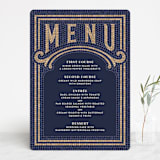 "Mosaic" - Menus in Navy by GeekInk Design - Front