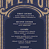 "Mosaic" - Menus in Navy by GeekInk Design - Detail