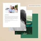 "Flow" - Menus in Emerald by Three Kisses Studio - Back of Card Options