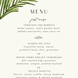 "Tropical Vows" - Menus in Jade by Chris Griffith - Detail