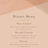 "Desert Wash" - Menus in Peach by Amy Kross - Detail