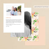 "Posie Garden Bouquet" - Menus in Peach by Erika Firm - Back of Card Options