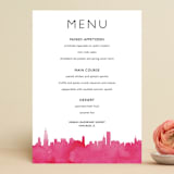 "Skyline Chicago" - Menus in Magenta by Laura Condouris - Front