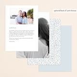 "Midnight Snowfall" - Menus in Navy by Alethea and Ruth - Back of Card Options