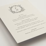 "leafy wreath" - Menus in Cotton by Kate Ahn - Detail