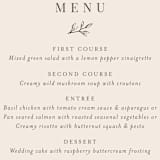 "Leafy Branch" - Menus in Latte by Katherine Moynagh - Detail