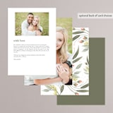 "Peony Wreath" - Menus in Peach by Joanna Griffin - Back of Card Options