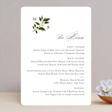 "Conservatory" - Menus in Honeysuckle by Jennifer Postorino - Front