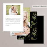 "Conservatory" - Menus in Honeysuckle by Jennifer Postorino - Back of Card Options