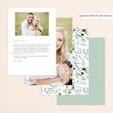 "Olivier" - Menus in Olive by Bonjour Paper - Back of Card Options