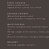 "Herb Garden" - Menus in Taupe by Sarah Brown - Detail