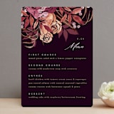 "Fall Floral" - Menus in Mauve by Alethea and Ruth - Front