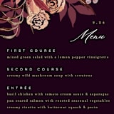 "Fall Floral" - Menus in Mauve by Alethea and Ruth - Detail