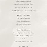 "Elegant Crest" - Menus in Stone by Ariel Rutland - Detail