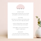 "Elementary" - Menus in Dusty Rose by Katy Shen - Front