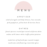 "Elementary" - Menus in Dusty Rose by Katy Shen - Detail