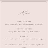 "set in stone" - Menus in Dusty Rose by Mansi Verma - Detail