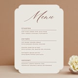 "Streamlined" - Menus in Nutmeg by Nicole Barreto - Front