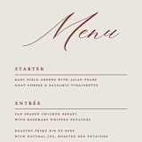 "Streamlined" - Menus in Nutmeg by Nicole Barreto - Detail
