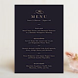 "Monogram a la Mode" - Menus in Midnight by Hooray Creative - Front