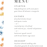 "Daydream" - Menus in Honey by Beth Schneider - Detail