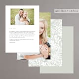 "Dear Greenery" - Menus in Eucalyptos by Hooray Creative - Back of Card Options