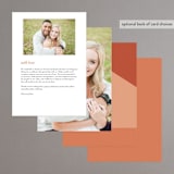 "Bold Geometric" - Menus in Terracotta by Morgan Kendall - Back of Card Options