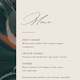 "Love Story" - Menus in Turquoise by Kate Ahn - Detail