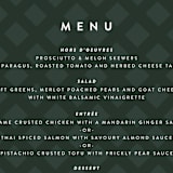 "Artsy Minimal" - Menus in Forest by Melanie Severin - Detail