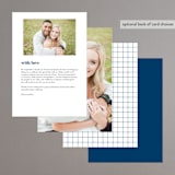 "Vogue" - Menus in Navy by Genna Blackburn - Back of Card Options