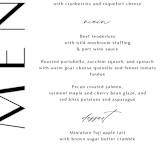 "Margot" - Menus in Midnight by Lauren Chism - Detail