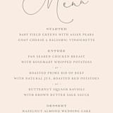 "EverAfter" - Menus in Petal by Rochelle Renee - Detail