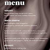 "joconde" - Menus in Mahogany by chocomocacino - Detail