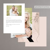 "Eternity Script" - Menus in Blush by Michelle Taylor - Back of Card Options