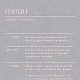 "legacy" - Menus in Pebble by Leia Matt - Detail