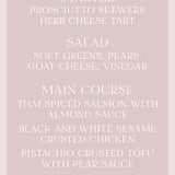 "Marry You" - Menus in Blush by Design Lotus - Detail