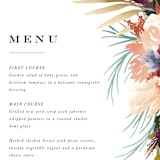 "rustic florals" - Menus in Garden by Kate Ahn - Detail
