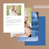 "Wedded Watercolor" - Menus in Ocean by Mary Gaspar - Back of Card Options