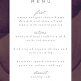 "Petalis" - Menus in Velvet by Christie Garcia - Detail