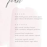 "Painterly" - Menus in Blush by Kelly Schmidt - Detail