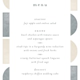"Abstract Shapes" - Menus in Vineyard by Paden Gillette - Detail