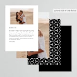 "Arcadia" - Menus in Onyx by Jennifer Wick - Back of Card Options