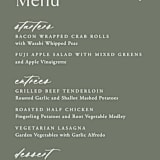 "Modern Bookmark" - Menus in Cactus by Jill Means - Detail